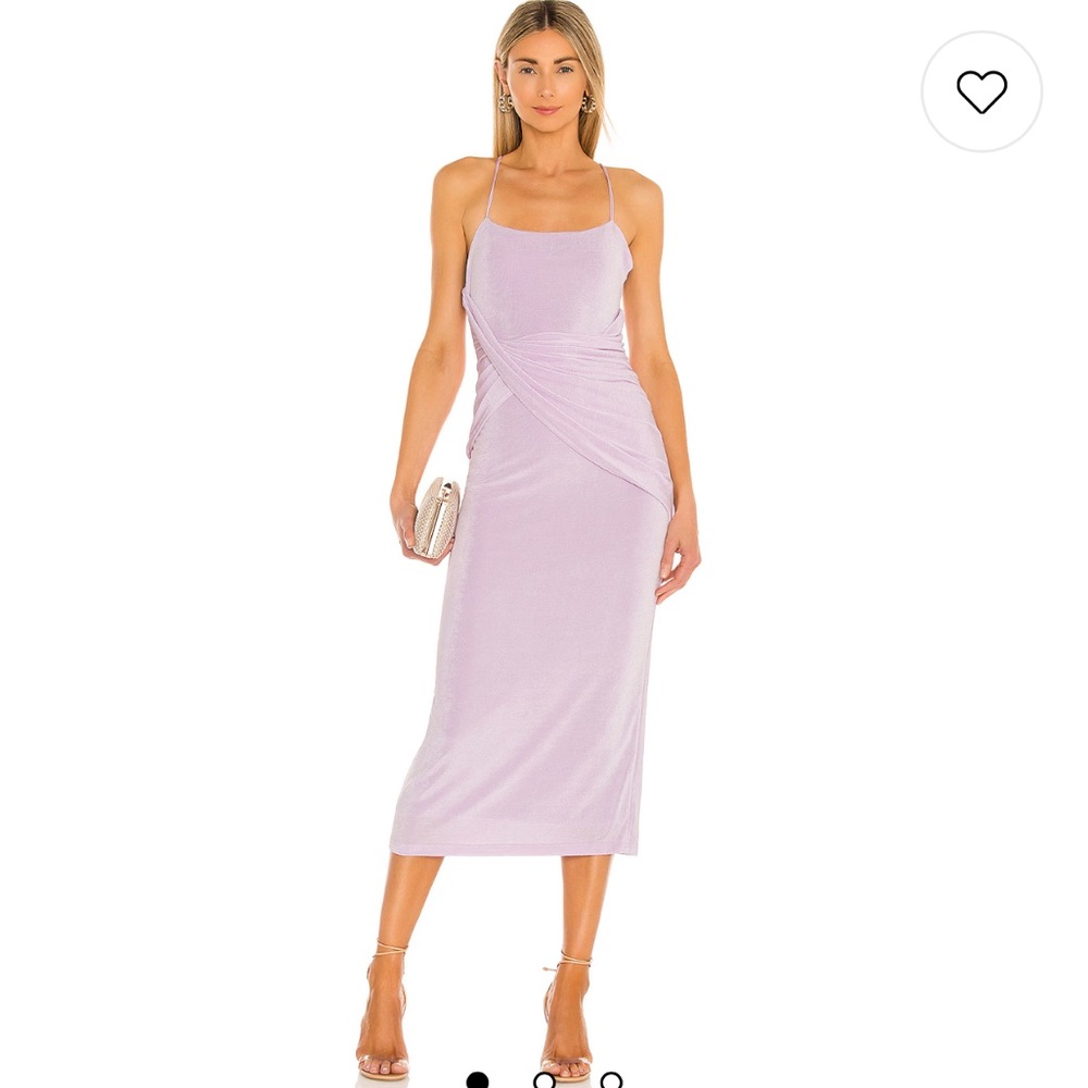 Significant Other Purple Lilac Stretchy Midi Dress